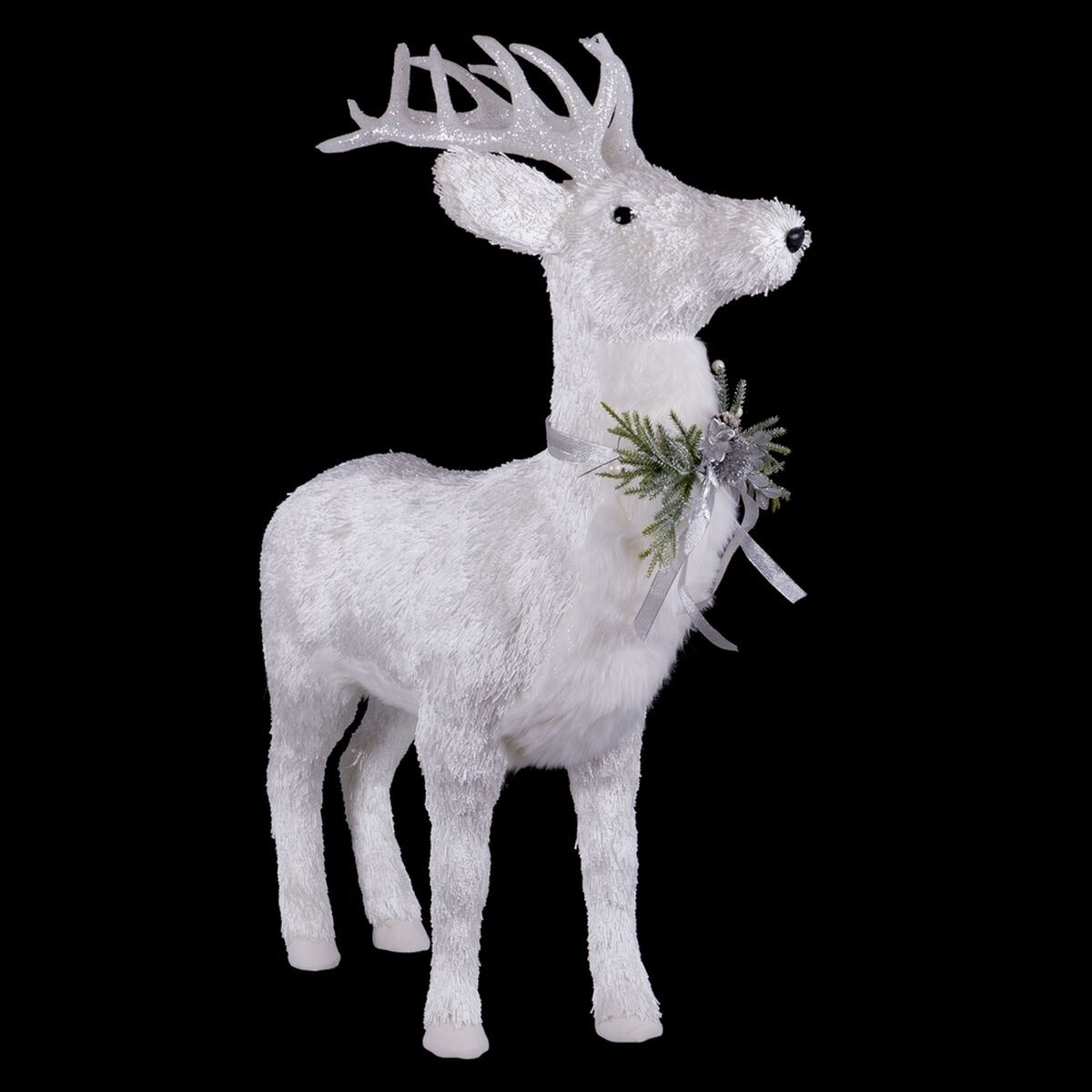 Julepynt Hvid Polyfoam Hjort 73 x 33 x 108 cm